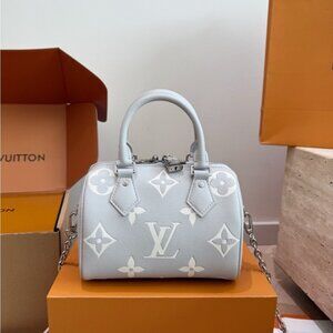Louis Vuitton Pale Gray and White Mini Alma BB - Monogram Canvas